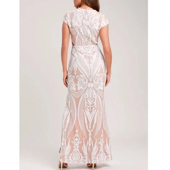 NWT Emily sequin beaded cutout gown - Picture 3 of 4